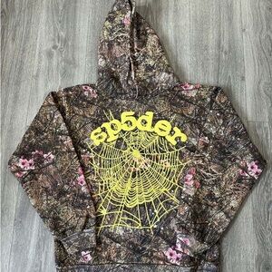 Spyder Camouflage Hoodie with yellow graphic design